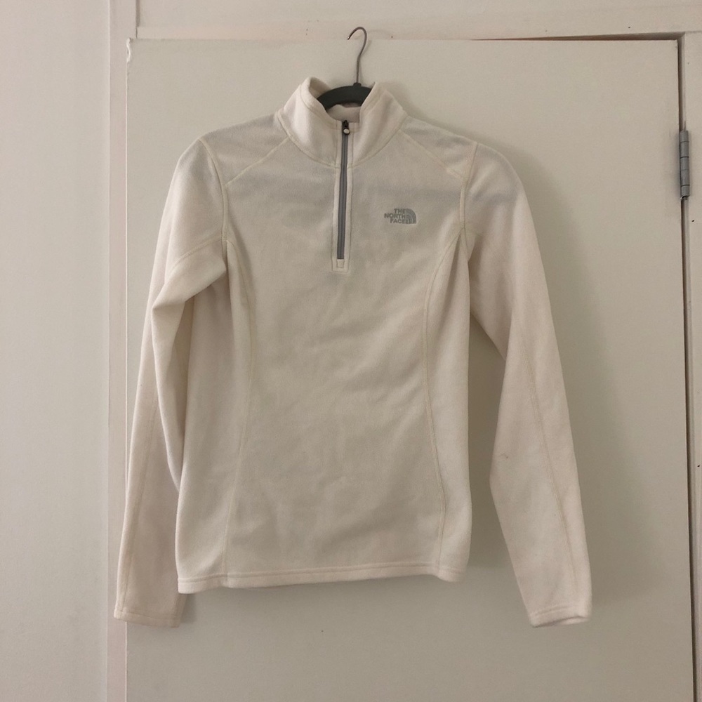 Cream quarter zip fleece north face!